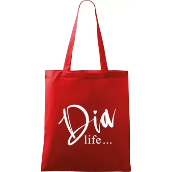 Nákupní taška D I A Life - Taška bavlněná - 42 x 38 cm ( Červená )