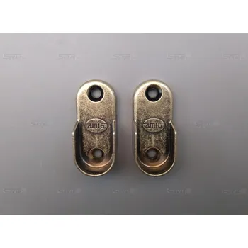 Držák šatní tyče ovál bronz 2ks v balení