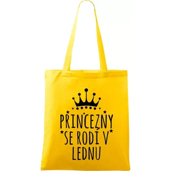 Princezny se rodí v lednu - Taška bavlněná - 42 x 38 cm ( Žlutá )