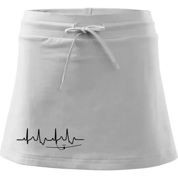 Dámská sukně EKG kluzák - Sportovní sukně - two in one - M ( Bílá )
