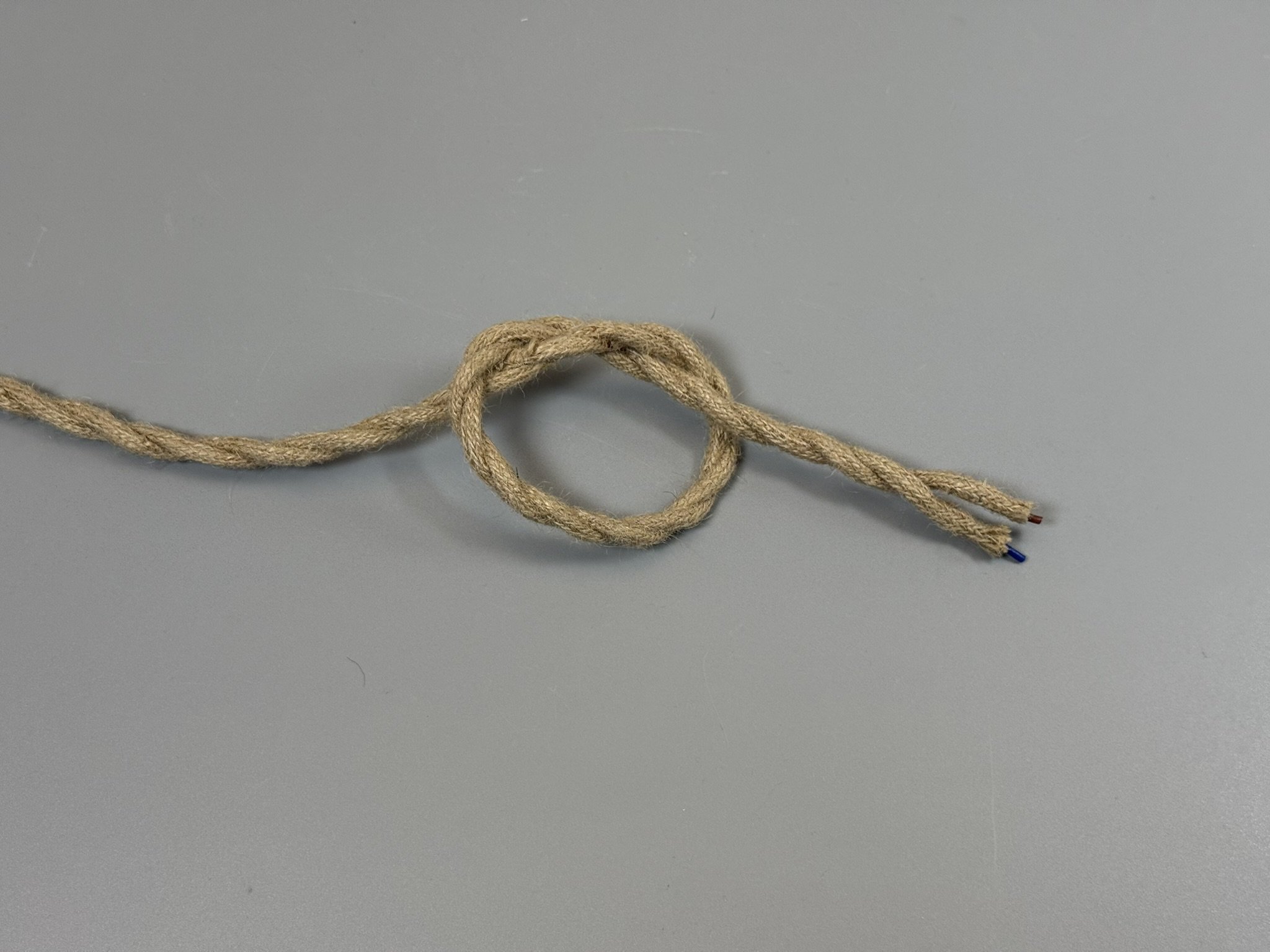 Kabel 2x0,75 konopné lano 1m
