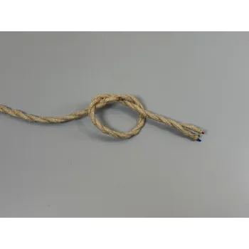 elektrický kabel Kabel 2x0,75 konopné lano 1m
