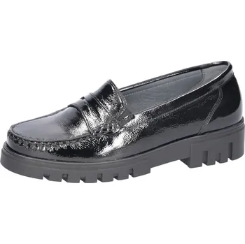 Dámské polobotky Waldläufer 723502 143 H-Serena dámské kožené mokasíny černá lak Barva: Černá, Velikost: 41