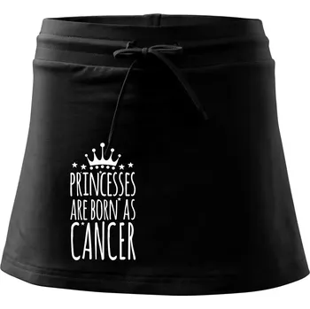 Dámské oblečení Princesses are born as Cancer - Rak - Sportovní sukně - two in one - M ( Černá )