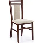 Jídelní židle Hubert z masivu tmavý ořech/béžová