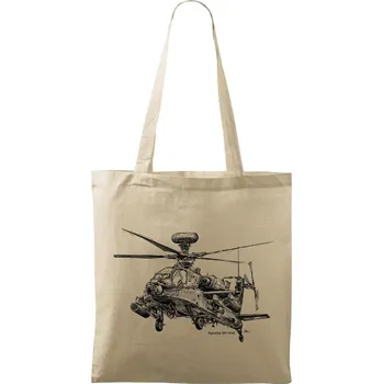 Nákupní taška Plátěná taška - Apache AH-64E Guardian Barva: Přírodní