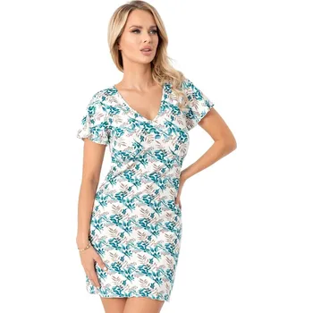 Dámská noční košile Noční košile DONNA IRMINA ecru-mořský M 0