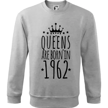 Queens are born in 1962 - Mikina Essential dětská - 158 cm/12 let ( Světlešedý Melír )