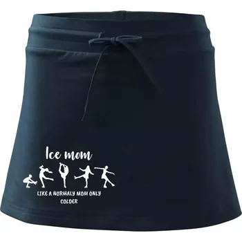 Dámská sukně Ice mom - like a normaly mom only colder - Sportovní sukně - two in one - S ( Námořní modrá (velmi tmavá - téměř černá) )