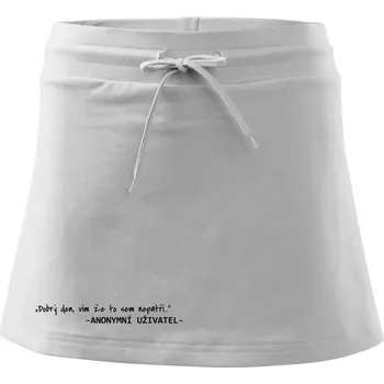 Dámská sukně Stavíme svépomoci - Dobrý den, vím že to sem nepatří... - Sportovní sukně - two in one - M ( Bílá )