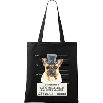 Lump a darebák francouzský buldoček - Taška bavlněná - 42 x 38 cm ( Černá )