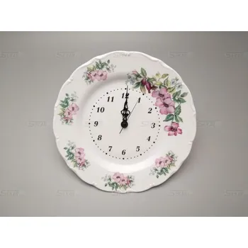 Hodiny Porcelánové hodiny talíř 27cm dekorované