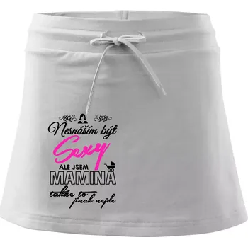 Dámská sukně Nesnáším být sexy - Mamina - Sportovní sukně - two in one - L ( Bílá )