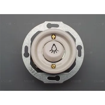 vypínač Porcelánové tlačítko modul bez rámečku - žárovka