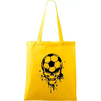 Fotbal lebka splash - Taška bavlněná - 42 x 38 cm ( Žlutá )