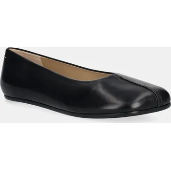 Dámské baleríny Kožené baleríny MM6 Maison Margiela černá barva, S59WZ0097.P5000.T8013, 39, 99X