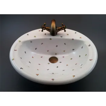 Umyvadlo Umyvadlo zápustné ovalné dekorované I.