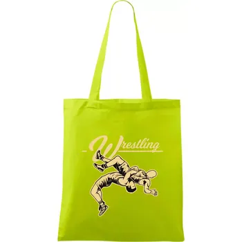 Wrestling v boji - Taška bavlněná - 42 x 38 cm ( Limetková )