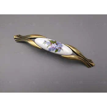 Nábytkové kování M94K12854.09 úchytka s porcelánem 128mm