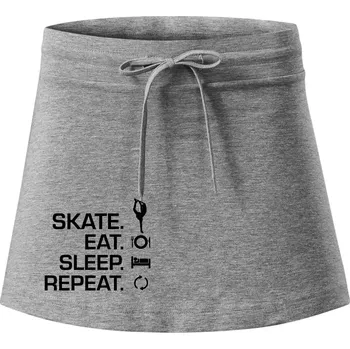 Dámská sukně Eat sleep skate - lední bruslení - Sportovní sukně - two in one - M ( Tmavě šedý melír )