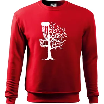 Disc golf pozor strom - Mikina Essential dětská - 158 cm/12 let ( Červená )