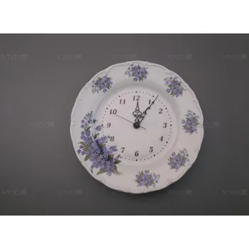 Hodiny Porcelánové hodiny talíř 27cm Pomněnky