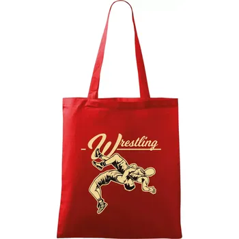 Nákupní taška Wrestling v boji - Taška bavlněná - 42 x 38 cm ( Červená )