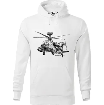 Dámská mikina Mikina - Apache AH-64E Guardian Barva: Bílá (00), Velikost: XXL, Střih: Pánské