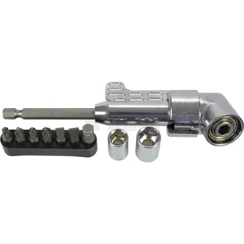 Bit ÚHLOVÝ adaptér 1/4" pro 1/4" bity, s rukojetí, sada 10 díl