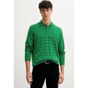 Pánský svetr Vlněný svetr Iceberg pánský, zelená barva, A004 9005 A004.9005 77X, vel. L