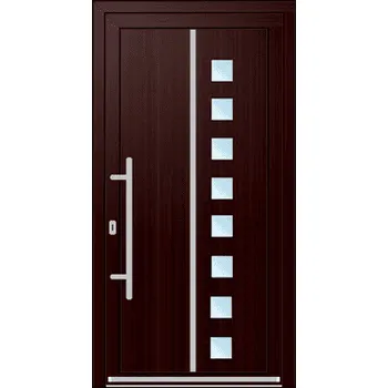 Vchodové dveře OknaDvereNaMiru.cz Vchodové plastové dveře INOX 1408 – standardní termín výroby 80 x 195 cm