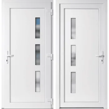 Vchodové dveře OknaDvereNaMiru.cz Julie 88x198 cm P bílá/bílý