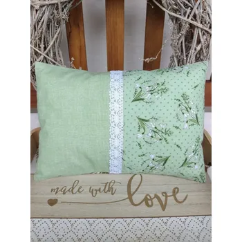 Polštář Nahřívací polštář s levandulí a pohankou – Sněženky & zelená 20 x 30 cm