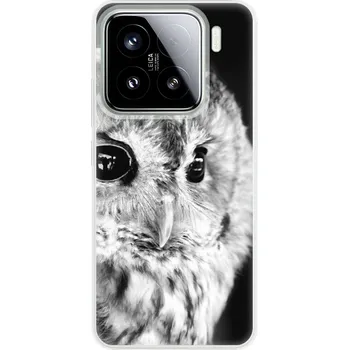 Pouzdro na mobilní telefon Odolné silikonové pouzdro iSaprio - BW Owl - Xiaomi 15
