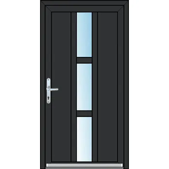 Vchodové dveře OknaDvereNaMiru.cz Vchodové plastové dveře SLOUPKOVÉ Laura – standardní termín výroby 60 x 150 cm