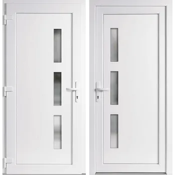 Vchodové dveře OknaDvereNaMiru.cz Vchodové plastové dveře STYL Venus Bílá / Bílá – expresní výroba 70 x 165 cm