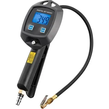 Autoelektronika Manometr na pneumatiky 0–255 Psi Tester tlaku 0–18 Bar Monitorovací pistole na hustilku pro motorku, kolo a auto