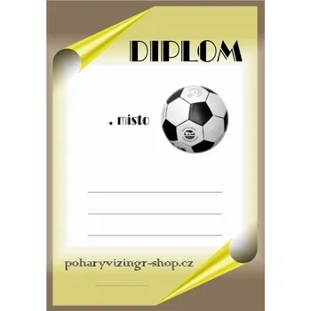 Nohejbal diplom A4 č.6