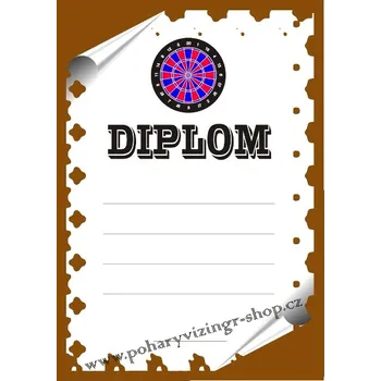 Šipky diplom A4 č.10