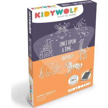 Dřevěná hračka Kidywolf Doplňkové karty KIDYDRAW MINI - Pohádky a zvířata