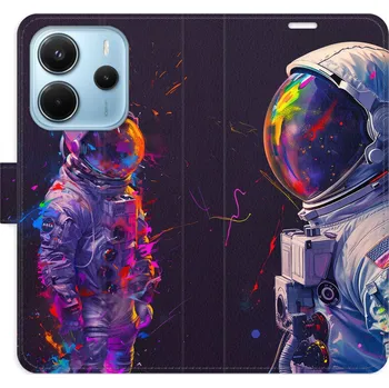 Pouzdro na mobilní telefon Flipové pouzdro iSaprio - Neon Astronaut 02 - Xiaomi Redmi Note 14