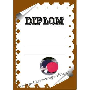 Ping pong diplom A4 č.17