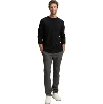 Pánské tričko TOM TAILOR® PÁNSKÉ TRIKO S DLOUHÝM RUKÁVEM - ČERNÁ XL