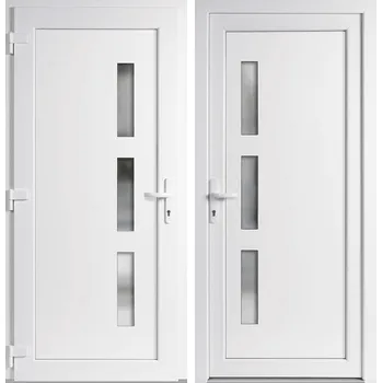 Vchodové dveře OknaDvereNaMiru.cz Vchodové plastové dveře Venus, bílá / bílá, levé, otevírání dovnitř, 110x210 cm