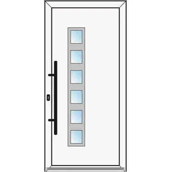 Vchodové dveře OknaDvereNaMiru.cz Vchodové plastové dveře INOX 2011 – standardní termín výroby 80 x 185 cm