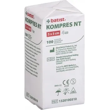 Kompresní gáza nesterilní 5x5cm 100ks