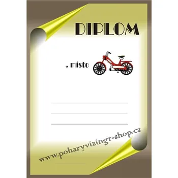 VIZINGR Motorky diplom A4 č.75