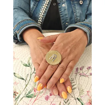 Prsten Zlatý pánský prsten dvojitý s Ježíšem Velikost prstenu: 64, Váha: 8,51 g, Ryzost: 14kt (585/1000)