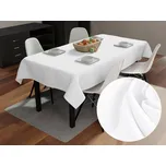 Dekorační obdélníkový ubrus Rongo RG-031 Studený bílý 140x220 cm
