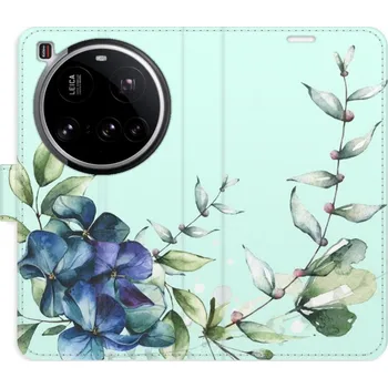 Pouzdro na mobilní telefon Flipové pouzdro iSaprio - Blue Flowers - Xiaomi 15 Ultra
